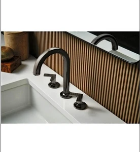 Kit de manija cruzada para grifo de baño Brizo Kintsu dorado de lujo  - Imagen 1 de 2