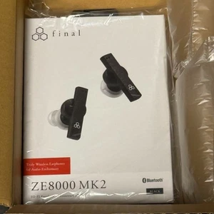 Final ZE8000 MK2 Wireless Earphones Bluetooth Black 8K SOUND Noise Cancelling - Picture 1 of 8