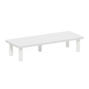 Furinno Turn-N-Tube Monitor Riser Stand, White/White - Picture 1 of 5