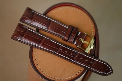 Handmade brown Rolex strap Rolex band size 20/16 (can change size length) - Image 1 of 4