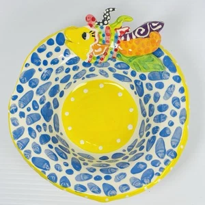 Elizabeth Carlton 2007 Studio Pottery Whimsical Fish Bowl SC Artist 3D - Bild 1 von 8