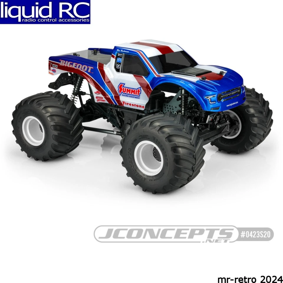 JConcepts 0423S20 2020 F0RD Raptor Summit Racing BIGFOOT 21 MT body - Image 1 of 1