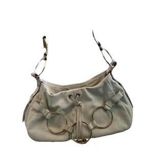 Yves Saint Laurent Off White/Cream Leather Saharienne Handbag - Picture 1 of 9