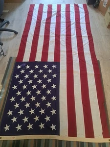 Valley Forge Beste 100 % Baumwolle Wimpelkette genäht 5 Fuß x 9 Fuß amerikanische Flagge 115 Zoll x 55 Zoll - Bild 1 von 5