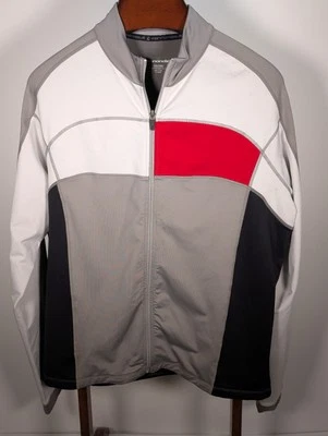 Cannondale 2XL Black Red Gray White Heavyweight Cycling Jersey Zip Front Jacket  - Image 1 of 4