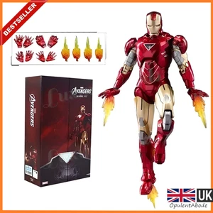 Marvel Avengers 7" MK 6 Series Iron Man Mark 6 Action Figure Model Figurine Gift - Picture 1 of 6