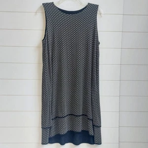 J Jill Wearever Collection Elliptical Dress Women’s Med. Petite Layered Print - Picture 1 of 10
