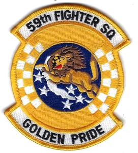 PATCH USAF 59TH FIGHTER SQ FS GOLDEN PRIDE EGLIN AFB FS-26B - Picture 1 of 1