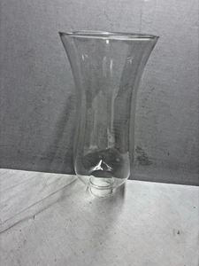 Clear Glass Hurricane Lamp Shade Candle Chandelier Light Shade 10.5" Used - Picture 1 of 4