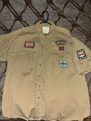 复古 GAP 1990 年代男童童童军风格衬衫 XL 码 — 第 1/4 张图片