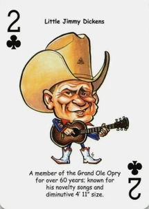Tarjeta de juego de intercambio individual de música country Little Jimmy Dickens - 1 tarjeta - Imagen 1 de 2