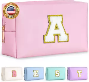 Initial Makeup Bag, Birthday Gifts for 4 5 6 7 8 9 10 11 12 Year Old Girls, Pers - Picture 1 of 7