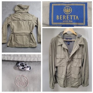 Beretta Hooded Field Jacket Women's Beige Vented Light Weight Nylon Fishing - Picture 1 of 23