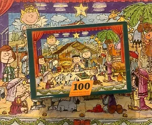 Vintage Peanuts Gang "Merry Christmas Everyone" Nativity 100 Pc Puzzle Springbok - Picture 1 of 4