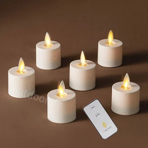 Luminara Fiamma Mobile LED Senza Fiamma Tealights Telecomando Luci da Tè a Batteria - Foto 1 di 7