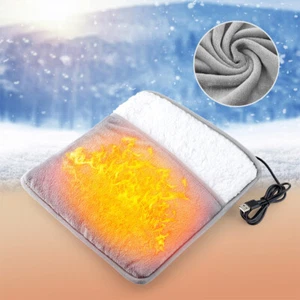Electric Foot Warmer Heated Foot Cover Soft Portable Hand Warmer for Home Office - Picture 1 of 8