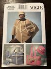 Vogue V8172 Uncut Sewing Pattern Misses Poncho Hat Mittens And Bag