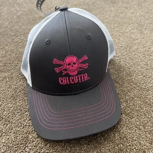 NEW Calcutta MESH TRUCKER GRAY PINK LOGO Baseball Style - Picture 1 of 2