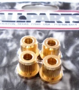 4 FERRULES BASS ALLPARTS - gold -10mm- Jazz Bass / Precision bass - Picture 1 of 4