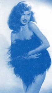 1940's Sexy Burlesque Dancer Showgirl Arcade Exhibit Card Studio Pose B&W - Picture 1 of 3