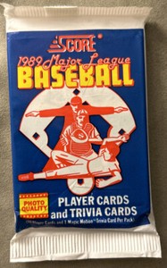 1989 Score Baseball Pack Mark McGwire Athletics (Top) Mark Parent Padres (Back)