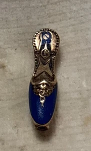 Antike 20er Jahre Freimaurer Shiriner Emaille SCHUHNADEL - 14k Gelbgold RAR - Bild 1 von 7