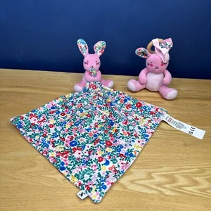 JOULES PINK HARE BABY SOFT COMFORTER BLANKET BLANKIE bunny rabbit BNWOT toys - Picture 1 of 8