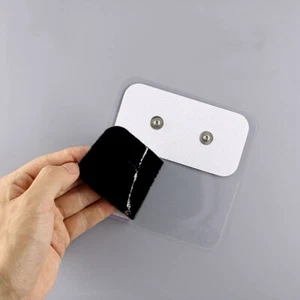 10 20 grandes almohadillas de electrodos autoadhesivas a presión reutilizables - Imagen 1 de 5