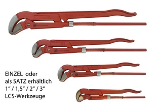 Rohrzange 1" - 1,5" - 2" - 3" Eckrohrzange mit S-Maul 45° Zange CV Rohrschlüssel - Bild 1 von 2
