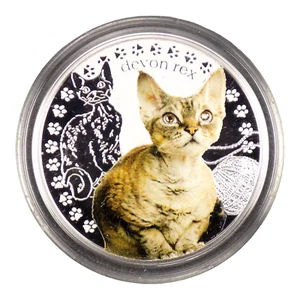 2016 Devon Rex Man’s Best Friends Cats 1/2 oz Proof Silver Coin 1$ Niue #8047 - Picture 1 of 3