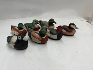 7 Vintage Jasco Mallard Duck Decoy Ceramic Lint Brush Pet Hair Remover porcelain - Picture 1 of 3
