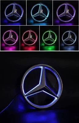 For Mercedes-Benz 06-13 Car Front Grille Star Emblem RGB 7 colors colorful Light Foto 1 de 4