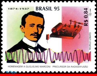 2533 BRASIL 1995 GUGLIELMO MARCONI, CIENCIA, RADIO, MI# 2642 RHM C-1941, MNH Foto 1 de 2