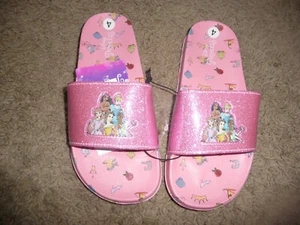 NEW NWT Disney Princesses girls Youth size 4 Flip Flop Slides Pink - Picture 1 of 1