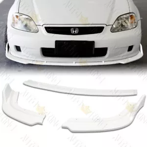 FIT 96-98 HONDA CIVIC DX LX EX PAINTED WHITE FRONT BUMPER BODY KIT SPOILER LIP - Bild 1 von 5