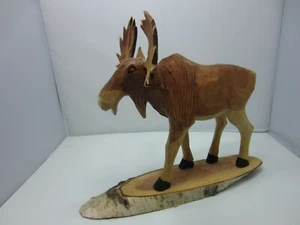 Großer ostpreußischer Holz ELCH - 30 Jahre alt + sehr  schön  * Unikat HANDMADE - Bild 1 von 7