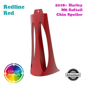 Redline Red Chin Spoiler Kit for 18+ Harley M8 Softail Street Bob - Picture 1 of 4