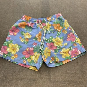 Bañador Polo Ralph Lauren Para Hombre M Azul Rosa Cintura Elástica Floral Playa - Imagen 1 de 9