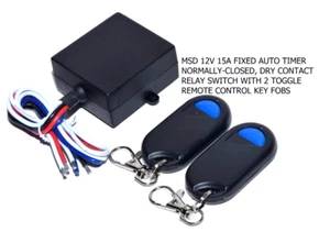 12V 15A 315mhz 30sec Auto Shutoff Schließer Schalter mit 2 Fernbedienungen - Bild 1 von 4