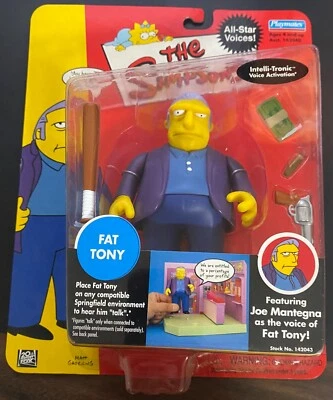 FIGURA DE ACCIÓN INTERACTIVA FAT TONY DE LOS SIMPSON 2000 NUEVA SELLADA PLAYMATES Foto 1 de 2