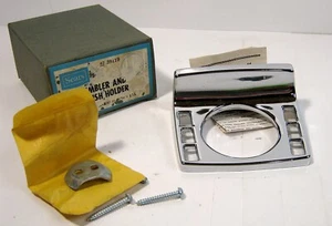 Vintage Sears Chrome Toothbrush & Tumbler Holder - Picture 1 of 3
