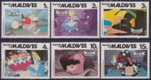 F-EX56059 MALDIVES IS MNH 1980 DISNEY CARTOON MOVIE ALICE IN WONDERLAND. - Picture 1 of 1