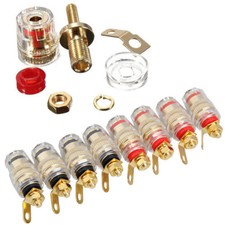 8Pcs 4mm Amplificatore Altoparlante Terminali Morsetto Banana Presa Connettore