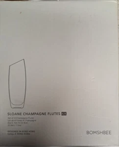 Bomshbee Sloane Champagne Flutes Set of 4 - Picture 1 of 5