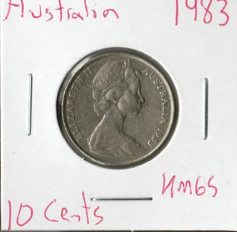 Coin Australia 10 Cents 1983 KM65, Combined shipping Cover