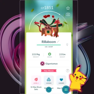 Rillaboom Gigantamax , Pokemon Trade Go ✨ - Picture 1 of 2