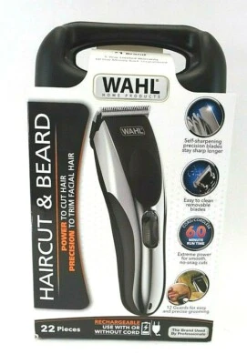 NIB Wahl 9639-2201 Haircut & Beard Cordless Trimmer Kit Men or Women 22 Pieces - Image 1 of 4