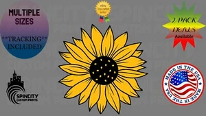 Sunflower Car Vinyl Window Decal Graphic Bumper Laptop FLOWER Sticker NEW - Picture 1 of 12