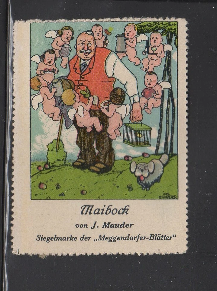Germany - Maibock, Book by J. Mauder Advertising Stamp - MH OG - Image 1 of 1