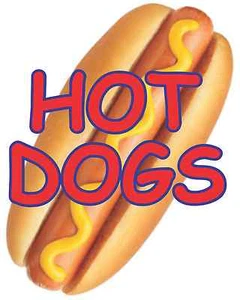Pegatina de calcomanía HOT DOG para el letrero del coche de la ventana de la tienda de entrega de restaurantes - Imagen 1 de 3